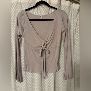 Intimately FP long sleeve top with silver stitching size M